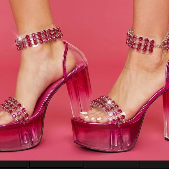 Pink ankle strap shoes - Picture 3 of 3
